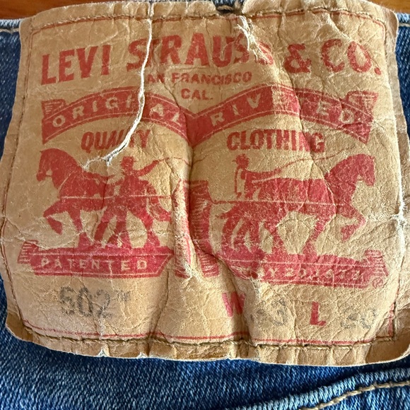 Levi's Men's Waterless Classic 502 Denim Blue Jeans Size W33 L30 - Picture 2 of 5